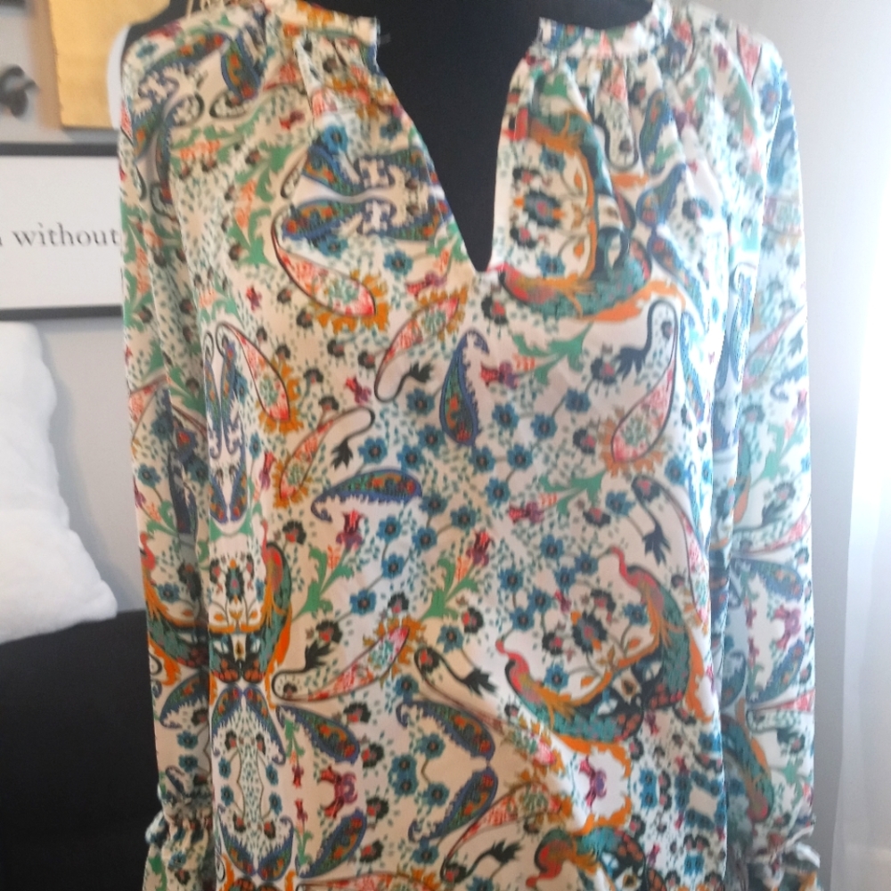 Green/blue Boho blouse